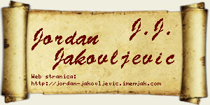 Jordan Jakovljević vizit kartica
